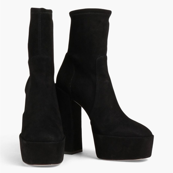 Stuart Weitzman Shoes - STUART WEITZMAN Skyhigh suede platform ankle boots